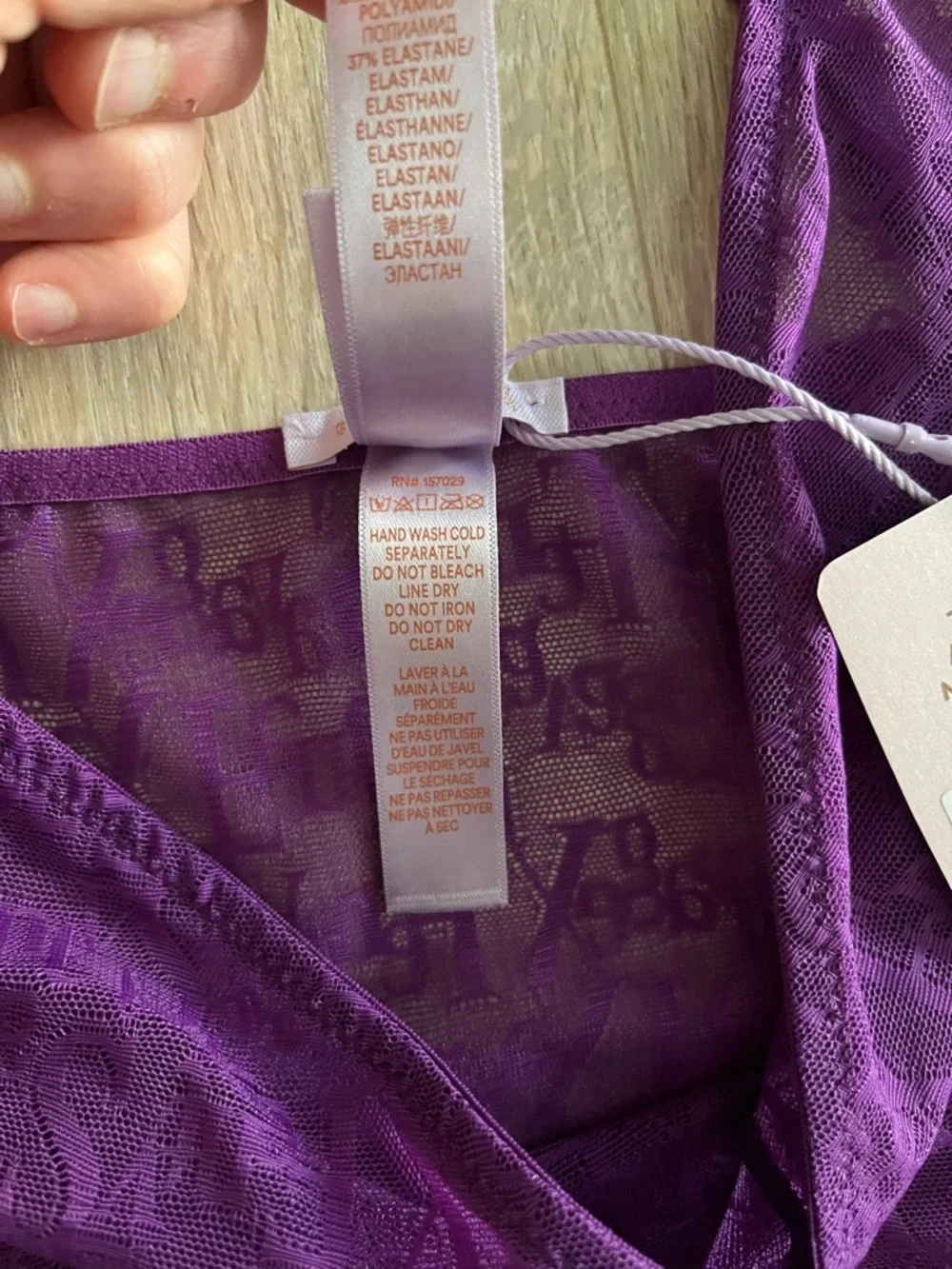 NWT Savage X Fenty Women’s Signature Script Slip Deep Purple - Size 1X